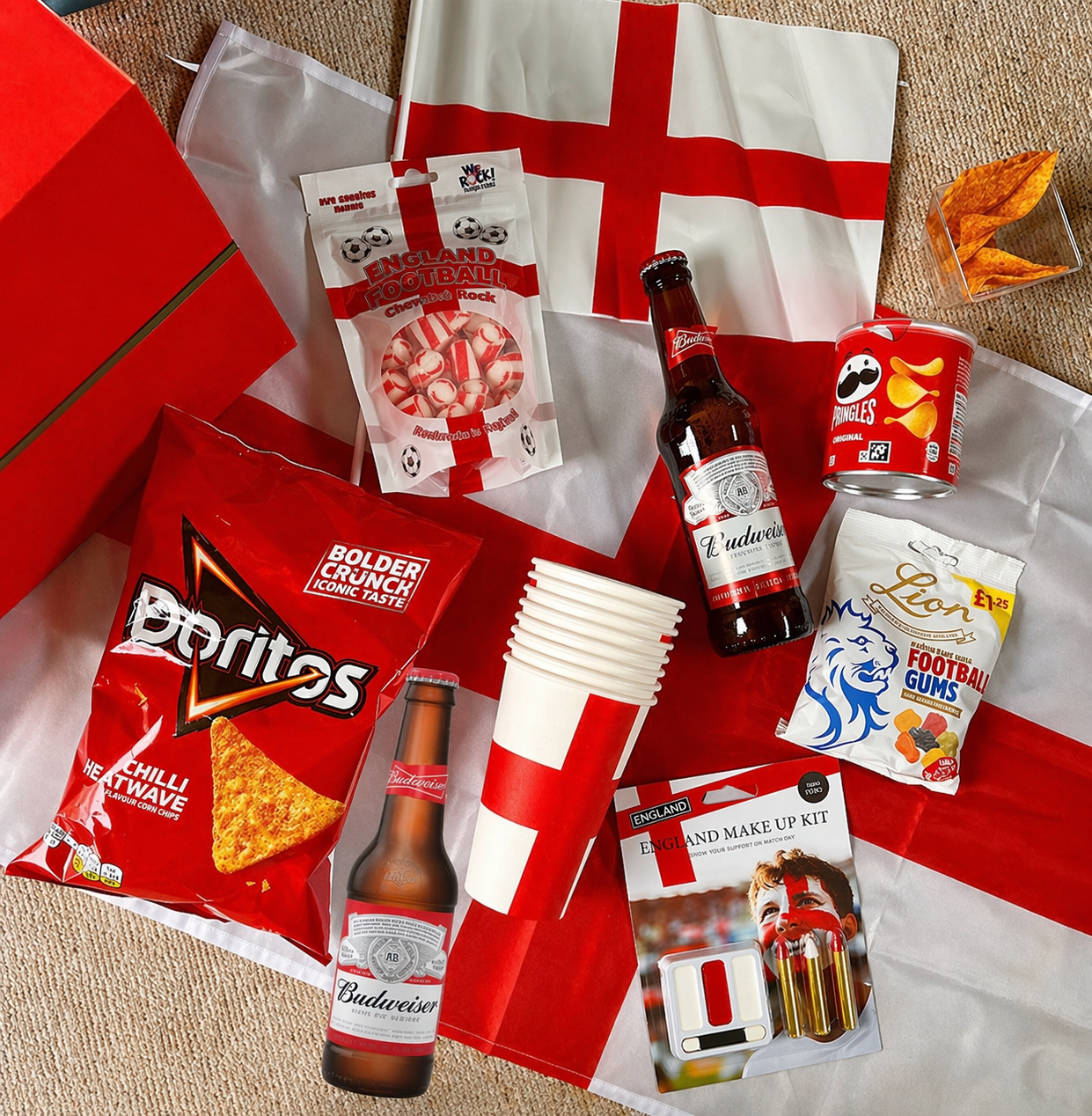 ENGLAND SUPPORTERS SNACK & BEER GIFT SET