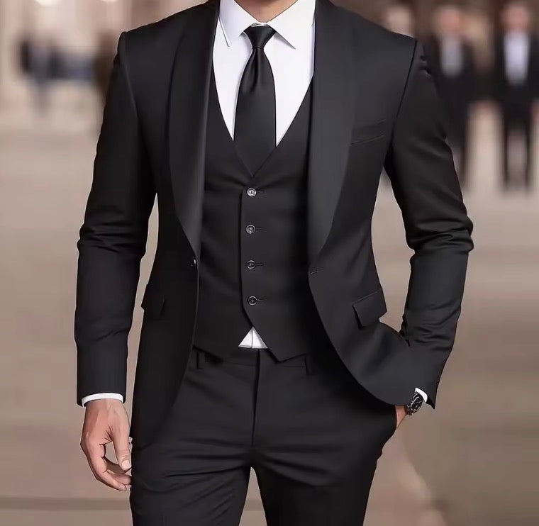 Classic Black 3-Piece Suit – Timeless & Sharp