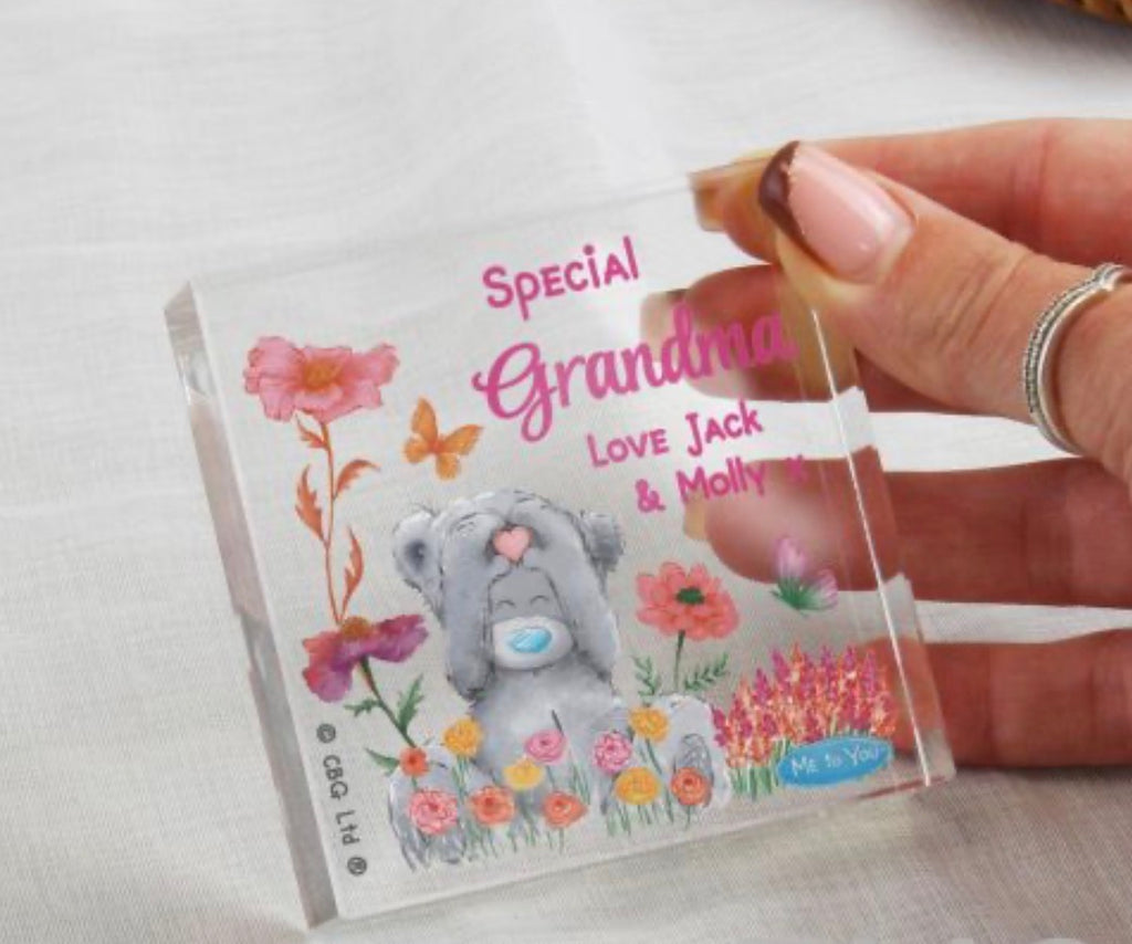 Personalised Me to You Flowery Glass Ornament