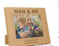 Personalised Nan & Me 5x7 Landscape Oak Finish Photo Frame