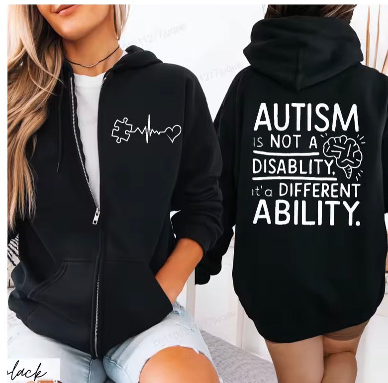 Autism Awareness Zip-Up Hoodie