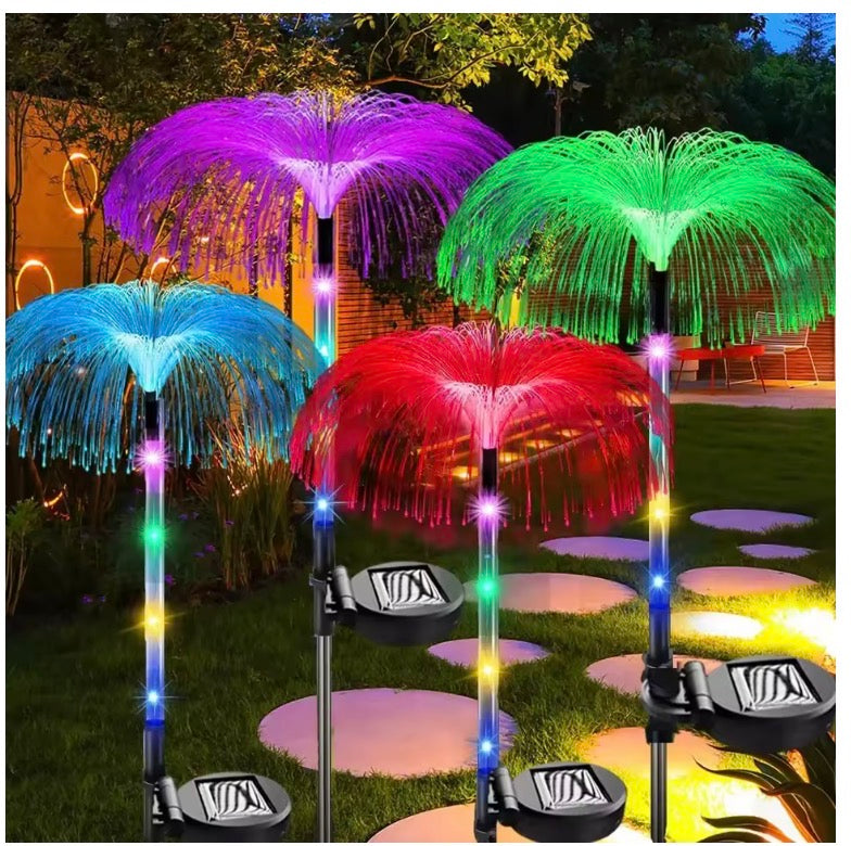 4 Color Changing Outdoor Lamp Solar Jellyfish