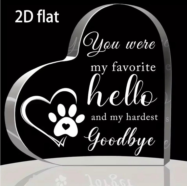 Compassion Pet Acrylic Heart