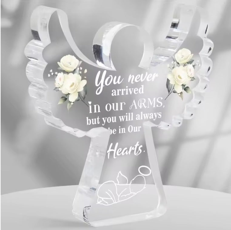 Baby Footprint Memorial Angel Acrylic
