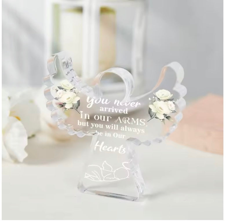 Baby Footprint Memorial Angel Acrylic