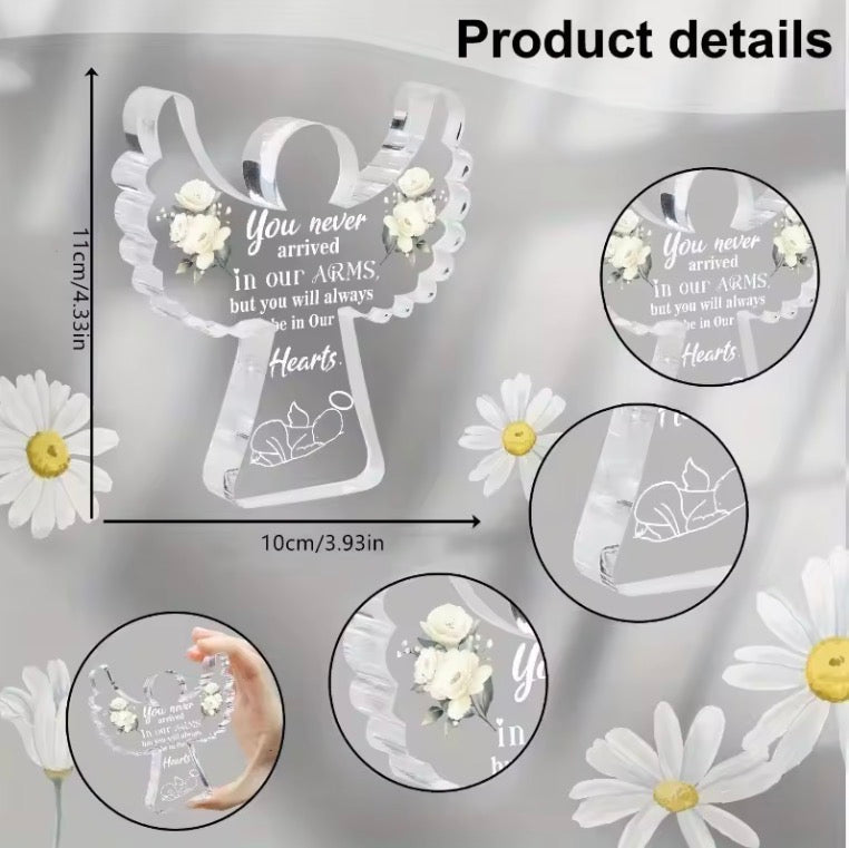 Baby Footprint Memorial Angel Acrylic