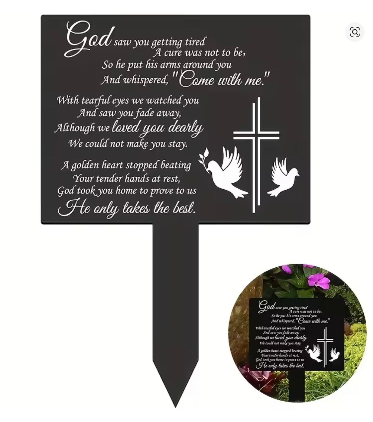 Suncatchers Memorial Remembrance Plaque