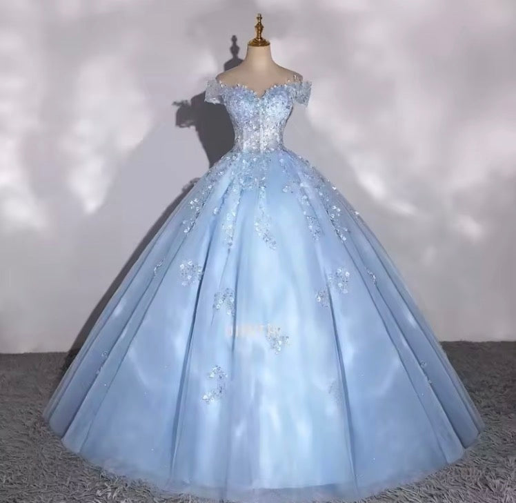 Quinceanera Elegant Off Shoulder Prom Gown