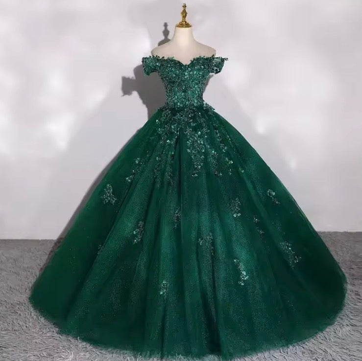 Quinceanera Elegant Off Shoulder Prom Gown