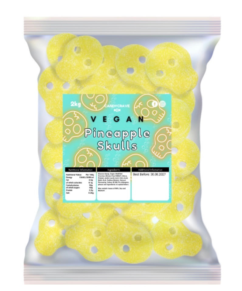 Vegan Fizzy Pineapple Skulls