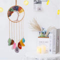 Tree of Life 7 Chakra Stone Dream Catcher Healing Crystal Gift