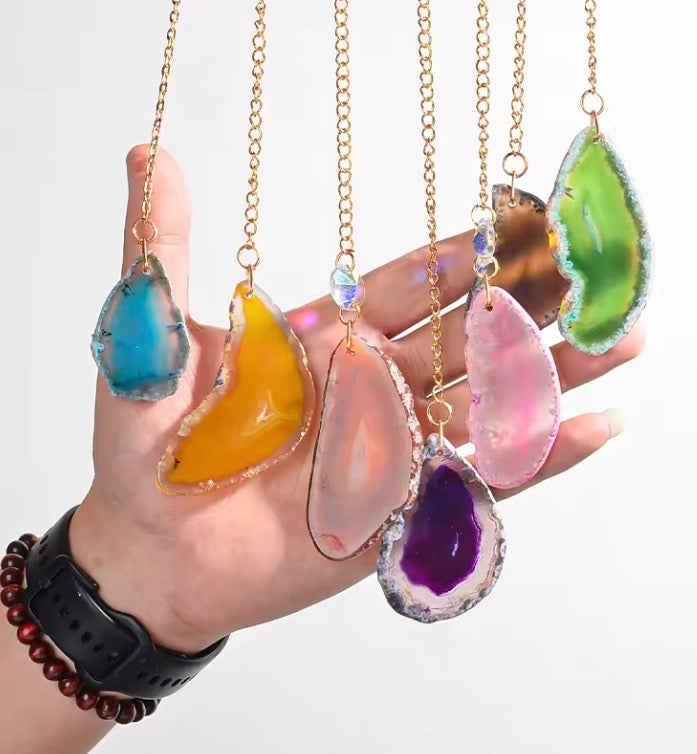 Tree of Life 7 Chakra Stone Dream Catcher Healing Crystal Gift
