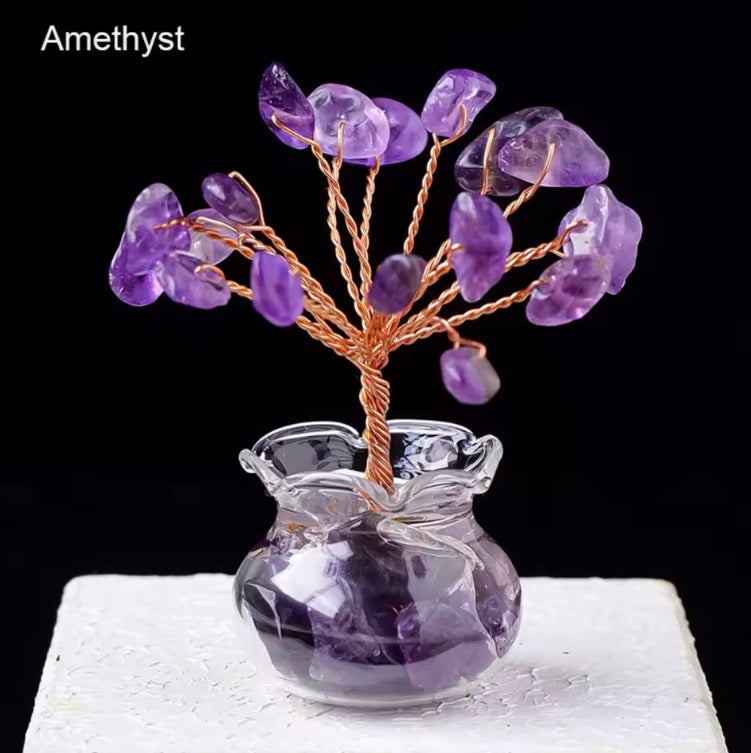 New Natural Crystal Tree Reiki Healing Feng Shui Mini Tree