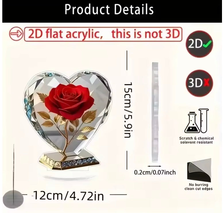 Heart Shaped Acrylic Ornament