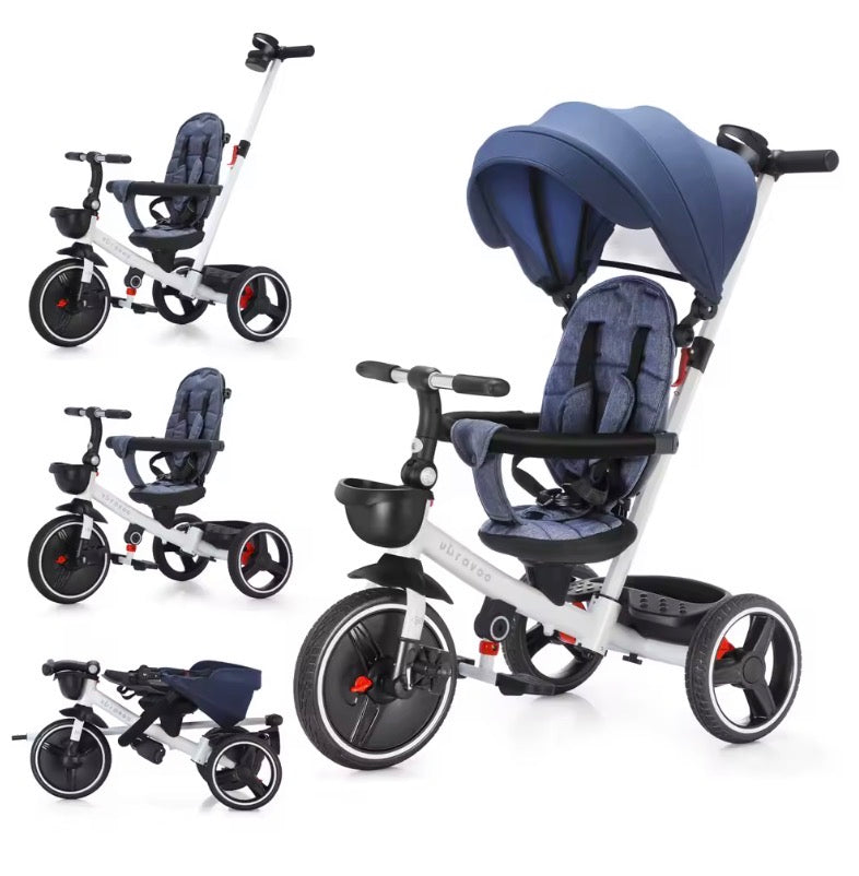 Foldable Kids Tricycle with Adjustable Parent Handle