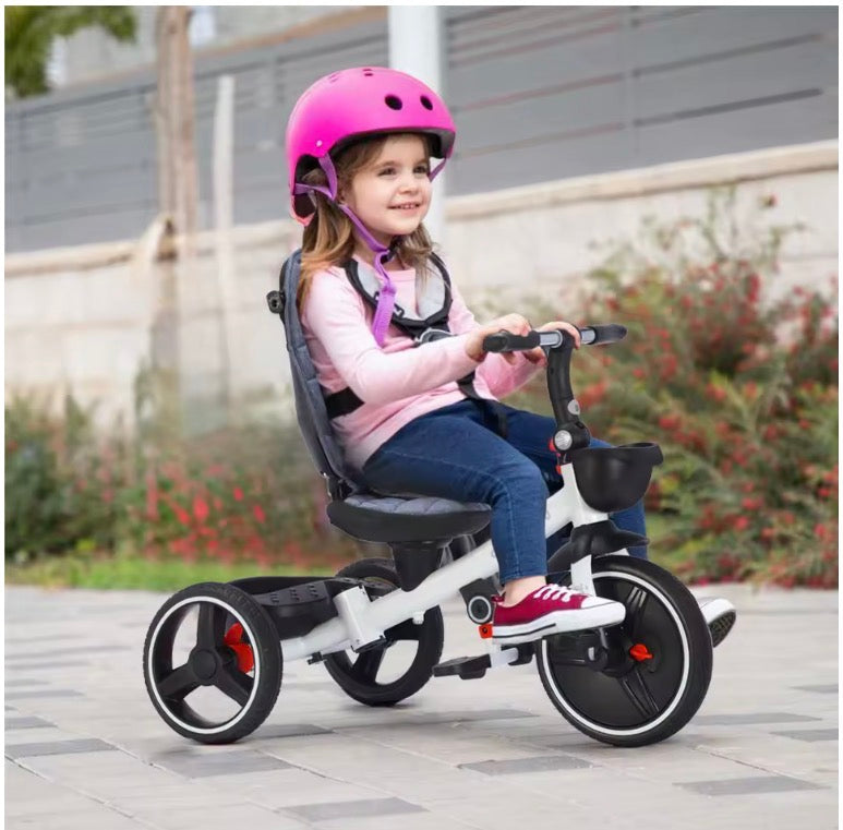 Foldable Kids Tricycle with Adjustable Parent Handle