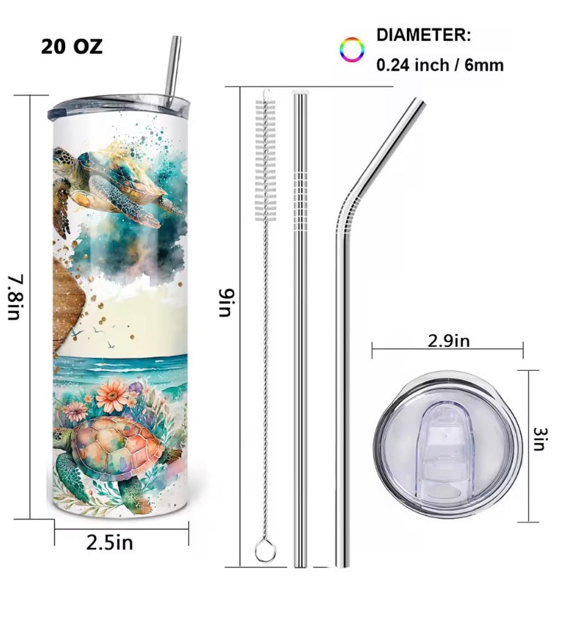 Beach Life 20oz Skinny Tumbler