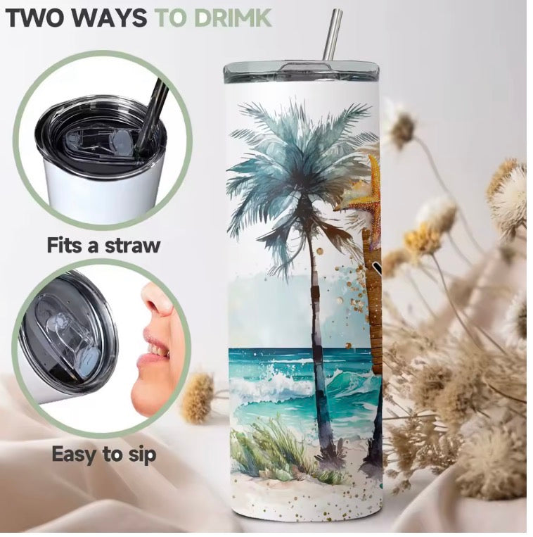 Beach Life 20oz Skinny Tumbler