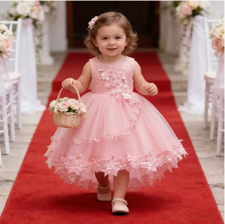 Girls Elegant Flower Girl Dress