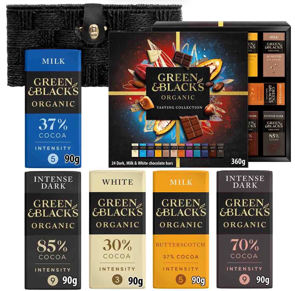 GREEN & BLACK'S ORGANIC CHOCOLATE LOVERS HAMPER BASKET