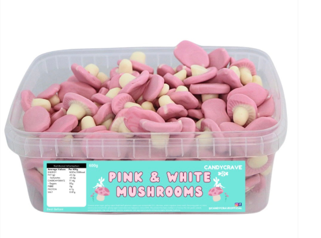 Pink & White Mushrooms Tub