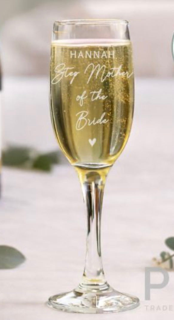 Personalised Free Text Wedding Flute