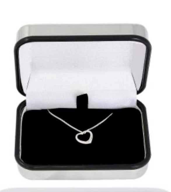 Personalised Butterfly Sterling Silver Heart Necklace and Box