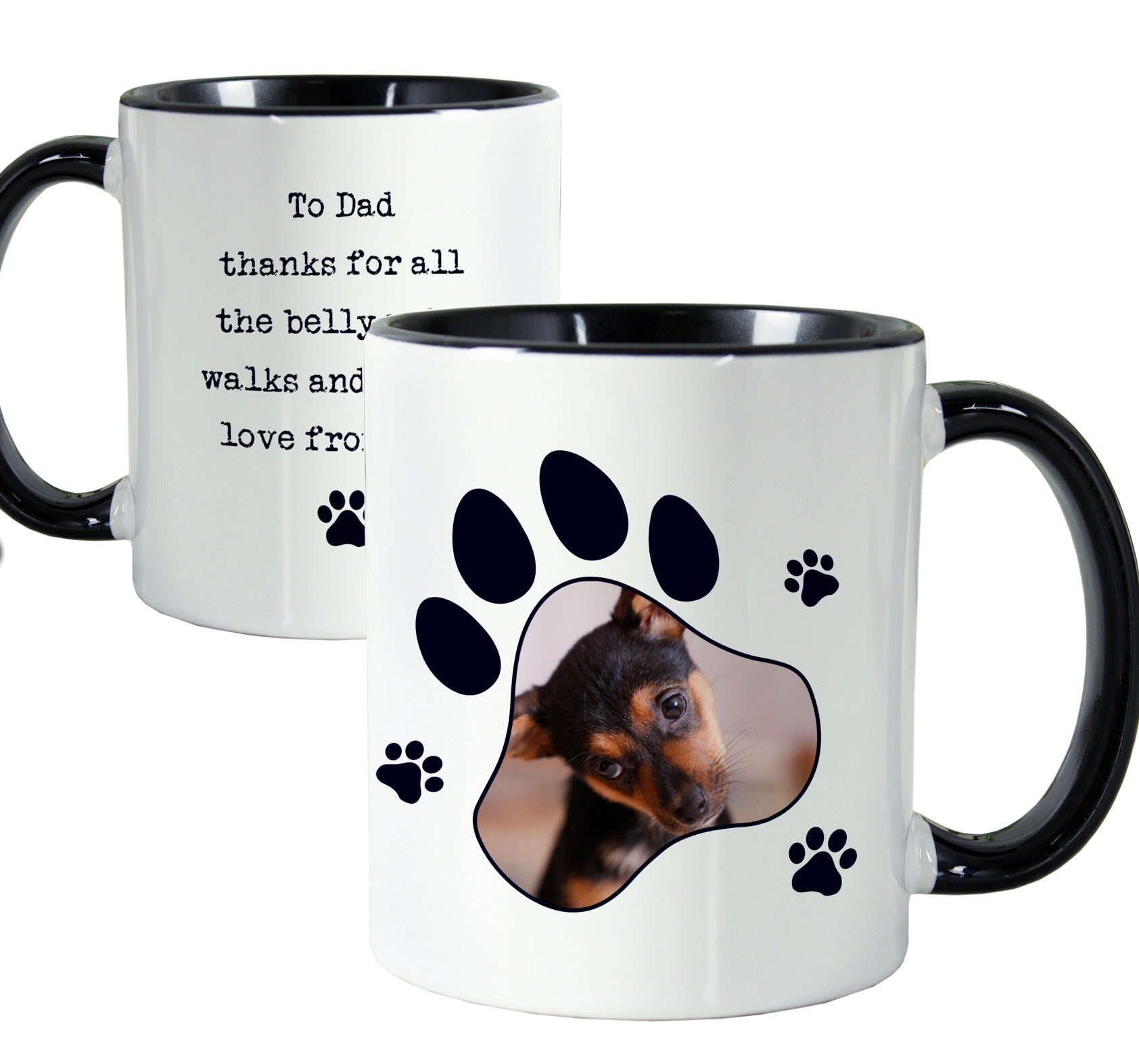 Personalised Paw Print Pet Photo Upload