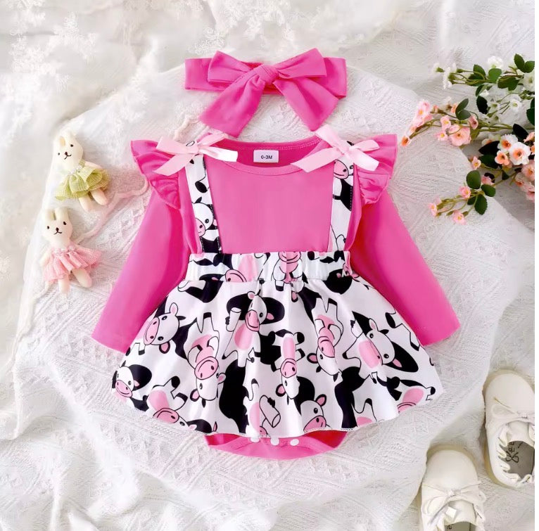 2PCS Autumn New Style For Multi-Color Printed Dress