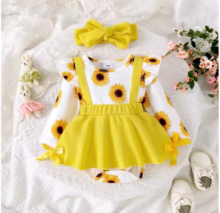 2PCS Autumn New Style For Multi-Color Printed Dress