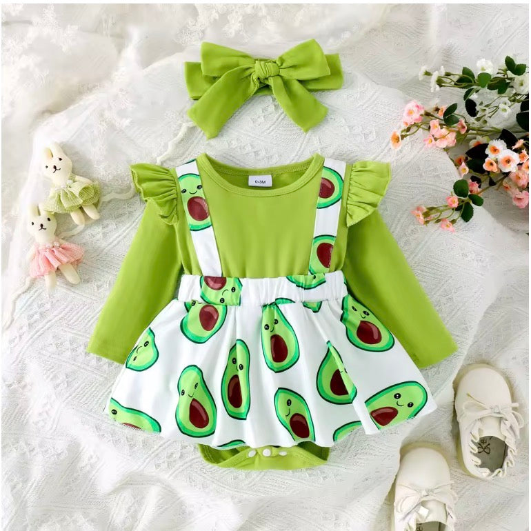 2PCS Autumn New Style For Multi-Color Printed Dress