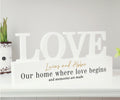 Personalised Black & Gold Free Text LOVE Word Plaque