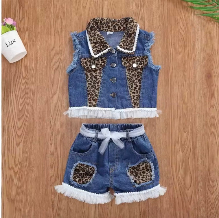 Baby Girls Denim Casual Outfit Set