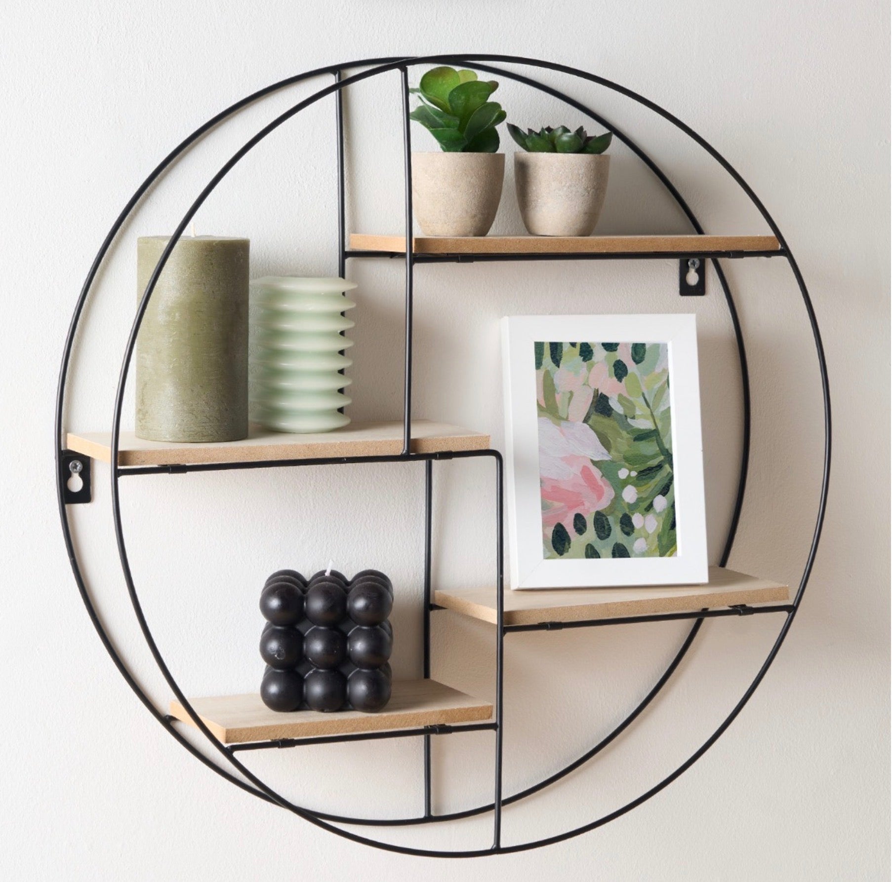 Tier Round Multi Section Foldable Shelf