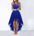 Elegant Lace Hollow out Shantung Evening Dress