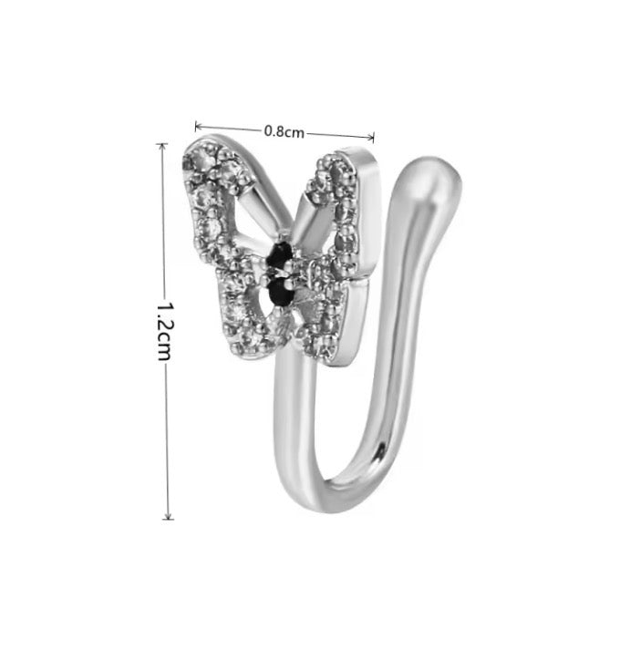 Non-perforated U-shaped Nose Ring Clip
