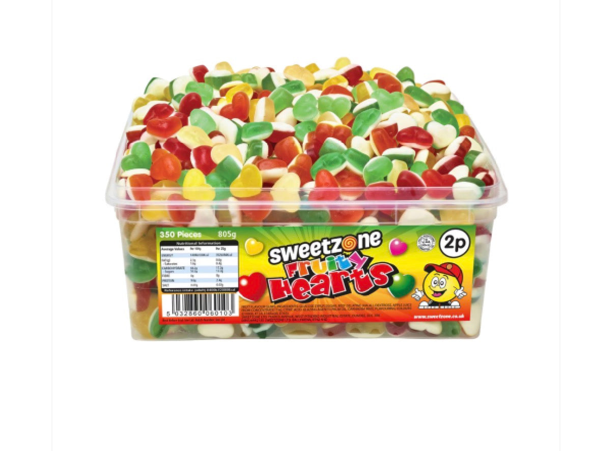Sweetzone Fruit Hearts 805g Tub