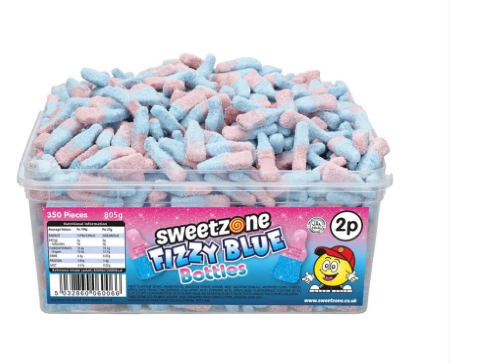 Sweetzone Fizzy Blue Bottles 805g Tub