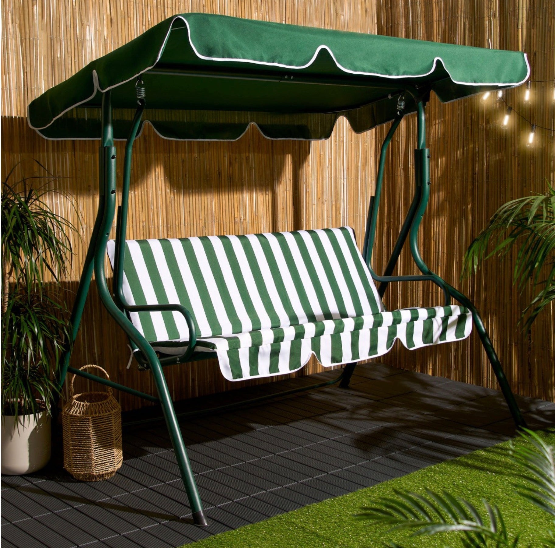 3 Seater Swing Bench With Canopy
