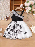Summer Girl Dress Lace Butterfly Mesh