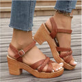 Summer High Heels Ankle Strap Sandals