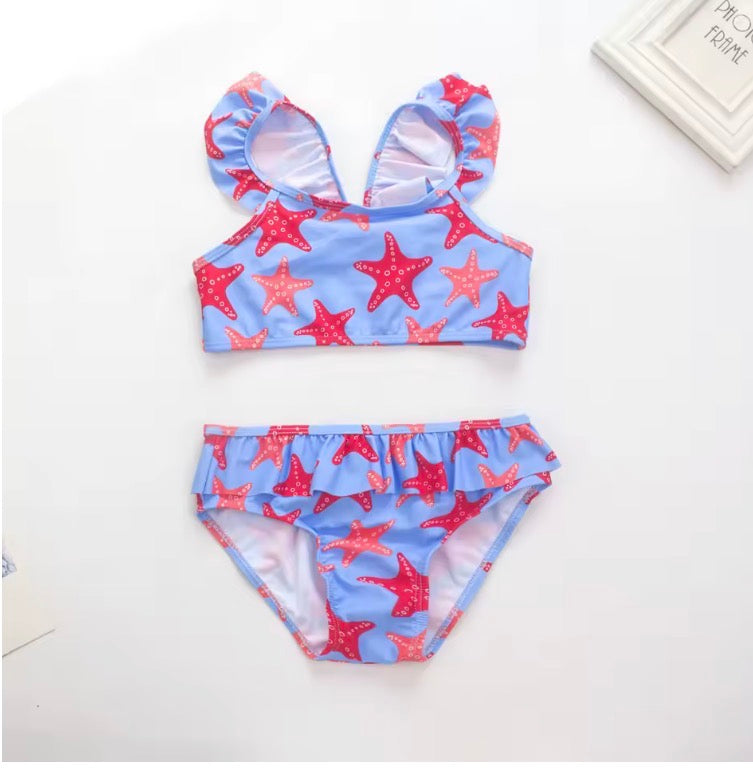 Print Swimwear Girls Bikini Set