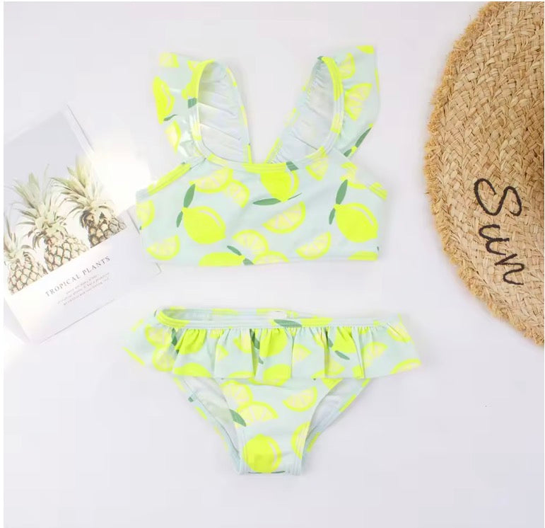 Print Swimwear Girls Bikini Set