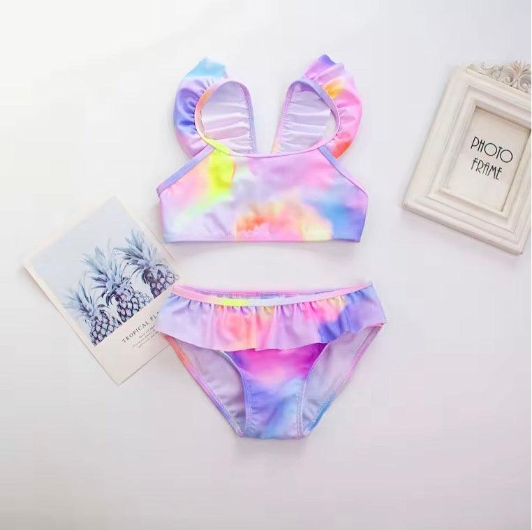 Print Swimwear Girls Bikini Set