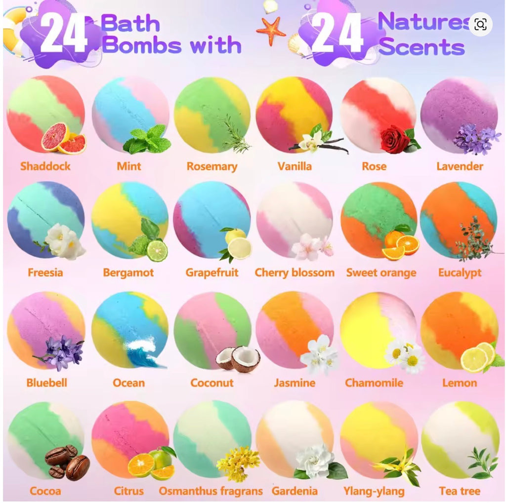 15pcs/24pcs Kids Bath Bombs Gift Set with Surprise Toys Inside