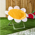 Kids Daisy Foldable Moon Camping Chair - Yellow/White