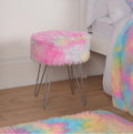 Fluffy Tie Dye Hairpin Stool