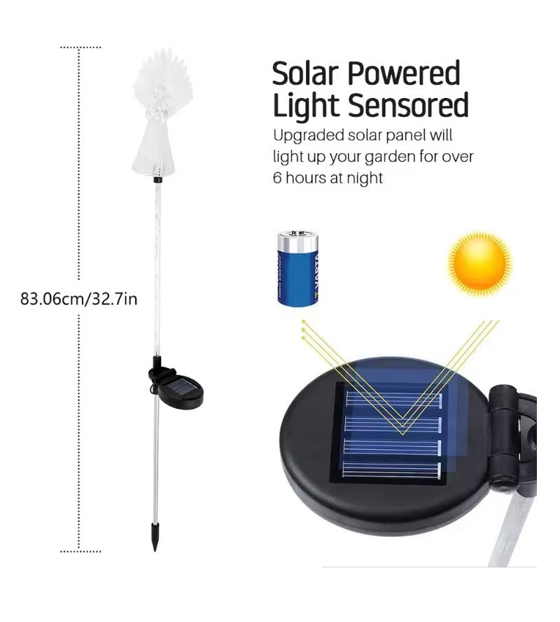 Solar Angel Stake Lights Solar Powered Garden Light