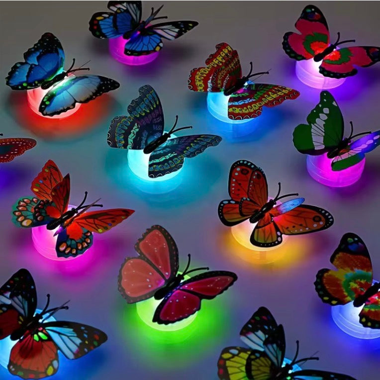 12pcs 3D LED Butterfly Decoration Night Light