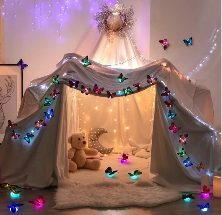 12pcs 3D LED Butterfly Decoration Night Light